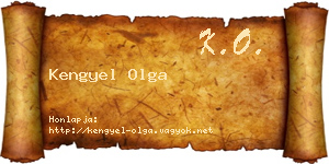 Kengyel Olga névjegykártya
