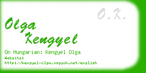 olga kengyel business card